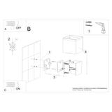 Sollux Kinkiet LUCA czarny LED IP54 SL.0545