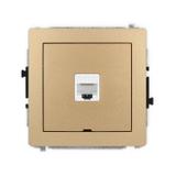 DECO Mechanizm gniazda komputerowego pojedynczego 1xRJ45, kat. 6, 8-stykowy, bez pola opisowego złot