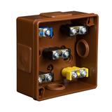 VP-01 Puszka n/t 86x86x40mm IP55 4-wl klik dł.gum. z zac. brąZ-001-52 61.105 OPATÓWEK