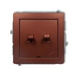 DECO Mechanizm łącznika podwójnego schodowego w stylu amerykańskim brązowy metalik