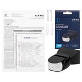 Czujnik ruchu 180st. regulacja pionowa i pozioma IP65 1200W czarny OR-CR-236/B ORNO