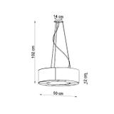 Sollux Żyrandol SATURNO SLIM 50 czarny SL.0750
