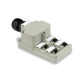 SAI-4-M 8P M12 Pasywny rozdzielacz czujnik-siłownik (bez przewodu), moduł kompletny, wersja pokrywy, Liczba gniazd stykowych: 4, Liczba biegunów: 8, M12 /1szt./ 1807640000 WEIDMÜLLER