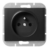 Gniazdo pojedyncze podtynkowe 2P+Z Onyx, 16A, 250V, PT-16O, czarny OR-OE-7505/B ORNO