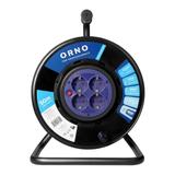 Przedłużacz bębnowy, 4 gniazda 2P+Z Schuko, kabel PVC H05VV-F 3x1,5mm2, długość - 50m, STAŁE GNIAZDA