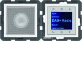 Berker B.Kwadrat/B.3/B.7 B.x Radio Touch podtynkowe DAB+ Bluetooth z głośnikiem biały połysk  308089