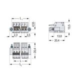 MCS-MINI gniazdo 5-bieg. jasnoszare raster 3,5 mm /50szt./ WAGO