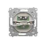 Simon 55 Gniazdo antenowe TV pojedyncze Do instalacji indywidualnych Aluminium mat