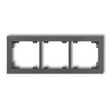 DECO Ramka uniwersalna potrójna z tworzywa grafitowa