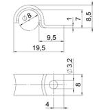 WN 7855/A, UCHWYTY DO PRZEW.OC+CHROM.8MM