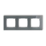 ICON Ramka uniwersalna potrójna kwadratowa - efekt szkła (ramka: grafitowa; spód: grafitowy mat) gra