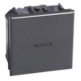 AXOLUTE - Przycisk jednobiegunowy NO 10A (zaciski śrubowe) 2 moduły AXIAL antracyt, Bticino