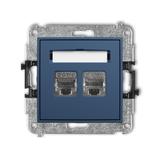 ICON Mechanizm gniazda komputerowego podwójnego 2xRJ45, kat. 6, ekranowany, 8-stykowy navy blue