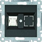 lumina Gniazdo komputerowe pojedyncze RJ45 kat.5e UTP czarny WL2113 HAGER