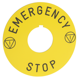 Harmony 9001K Etykieta z oznaczeniem EMERGENCY STOP, 30mm