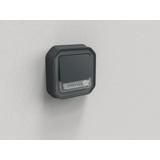 NOWE PLEXO - PRZY. NO/NC PODŚWI. Z UCHWYT ETY. PODTYNK. 10A- 250V~ ANTRACYT