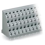 3-piętrowa listwa do pł. drukowanych 2-bieg. szara raster 7,5 mm