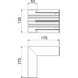GK-IS53130RW, Naroże wewnętrzne, stałe