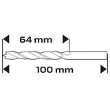 Wiertło do drewna spiralne, 7 x 105 mm