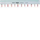 Szyna grzebieniowa kołkowa pozioma 3P 10mm2 12M KB363A HAGER