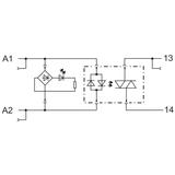 podstawka z wtykanym przekaźnikiem półprzewodnikowym 24 V AC/DC /