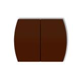 Klawisze podwójne do łączników TREND (komplet dwóch sztuk) brązowa