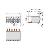 Gniazdo picoMAXeCOM raster 3,5mm 10‑biegunowe z prostymi pinami lutowniczymi bez płytki 2091‑1180 /100szt./ WAGO