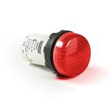 Lampka monoblok LED, wypukły klosz, czerwona