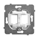 Mechanizm gniazd prostych typu Keystone - kolor biały