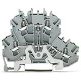 TOPJOBS złączka 2-piętrowa 2,5 mm2 PE/L szara