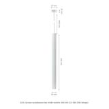 CHLOE SLIM MR11 ZWIESZANA BAZA 250V IP20 40x500+1m kabel BIAŁY regulowany kąt świecenia