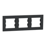 Miluz ED, Ramka 3-krotna pozioma, antracyt