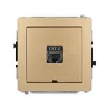 DECO Mechanizm gniazda komputerowego pojedynczego 1xRJ45, kat. 7, ekranowany, 8-stykowy, bez pola op