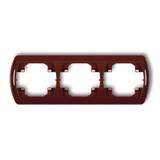 TREND Ramka pozioma potrójna brązowa