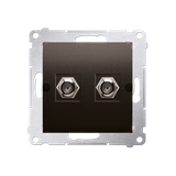 Simon 54 Gniazdo antenowe typu podwójne Do instalacji indywidualnych brąz mat