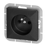 Gniazdo pojedyncze podtynkowe 2P+Z Pearl, 16A, 250V, PT-16P, czarny