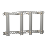 Rozdzielnice PrismaSet, płyta montażowa z 4 pionowymi szynami symetrycznymi do zacisków