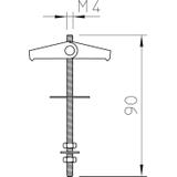 KOŁEK UCHYLNY Z NAKR.M4X95