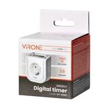 Elektroniczny programator czasowy z górnym wyświetlaczem LCD 230 VAC 3680W Schuko 16 punktów przeł D