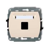 TREND Mechanizm gniazda multimedialnego pojedynczego bez modułu (standard Keystone) beżowy