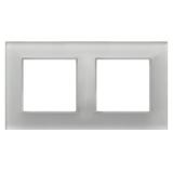 ARIA Ramka podwójna - kolor białe szkło