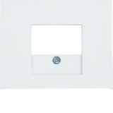 BERKER K.1 Płytka czołowa do gniazda głośnikowego i gniazda ładowania USB biały 10357009 HAGER