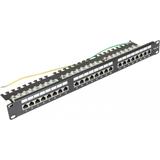 Panel kat. 5e 19 cali 1U 24xRJ45 FTP czarny z półką Partners CCAS-PA5E-24STP-O-2 C&C