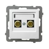 AS ANTYBAKTERYJNY Gniazdo głośnikowe pojedyncze produkt zawiera szkło fosforanowo-srebrowe - kolor b