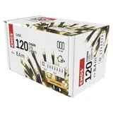 Lampki choinkowe Classic 120 LED 8,4m 3x AA, ciepła biel, czarny, IP44, timer