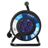 Przedłużacz bębnowy, 4 gniazda 2P+Z, kabel PVC H05VV-F 3x1.5mm2, 50m, termik, przesłony torów prądow