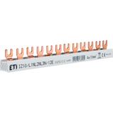 Szyna łączeniowa widełkowa 4P 63A 10mm2 (12 mod.) 3P IZ10/L1NL2NL3N/12E 002921212 ETI