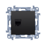 Simon 10 Gniazdo komputerowe pojedyncze RJ45 kategoria 6 czarny