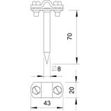 163-70, UCHWYTY PRZEW.Z NAKŁADKĄ 70 MM