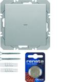 BERKER Q.x KNX RF quicklink przycisk radiowy pojedynczy płaski Berker.Net aluminium 85655224 HAGER